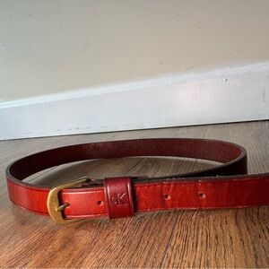 SOLD!! Vintage Calvin Klein GENUINE Leather Belt